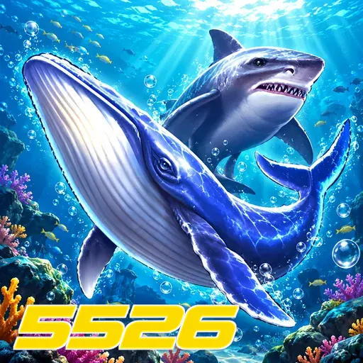 5526 — ilustração de uma baleia no oceano