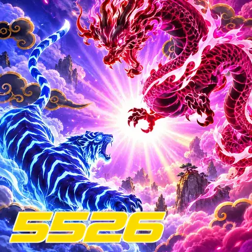 5526 — ilustração de dois dragões coloridos