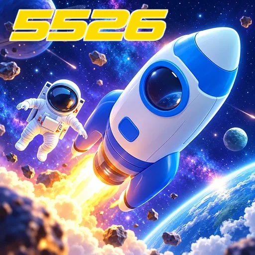 5526 — ilustração de um foguete no espaço