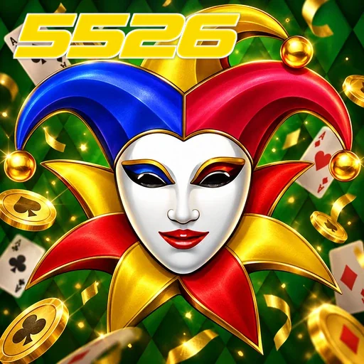 5526 — ilustração de uma máscara de coringa colorida