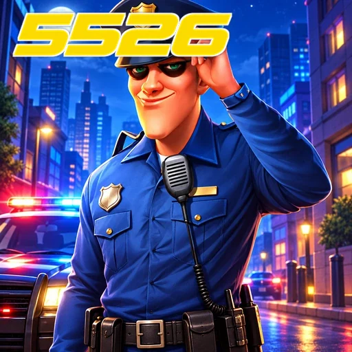 5526 — ilustração de um policial em uma cidade