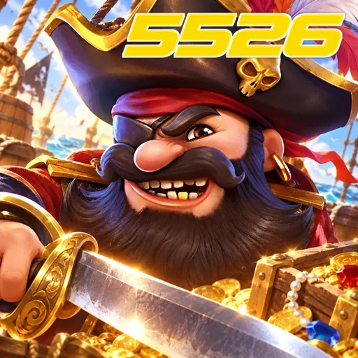 5526 — ilustração de um rei pirata com espada